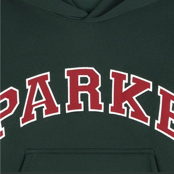 Parke Holiday Varsity Hoodie Forest + Maroon Size XXL - Picture 14 of 14